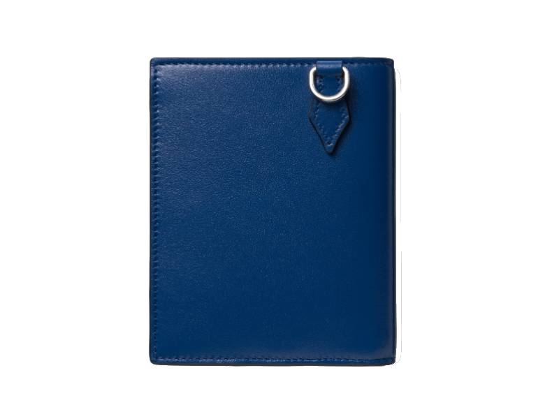 COMPACT WALLET 6CC BLUE AND BLACK MEISTERSTUCK MONTBLANC 129678
